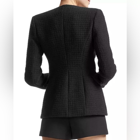 Maje Black Cotton-Tweed Blazer - Picture 3 of 13